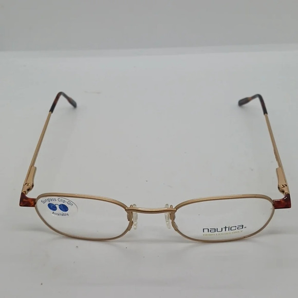NWT MEN'S NAUTICA EYEGLASS FRAMES J36 GOLD - Picture 3 of 4